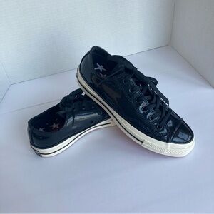 Sz 8 Low top Converse Chuck 70 Ox Black Patent. Classy, Sporty. Chic, School